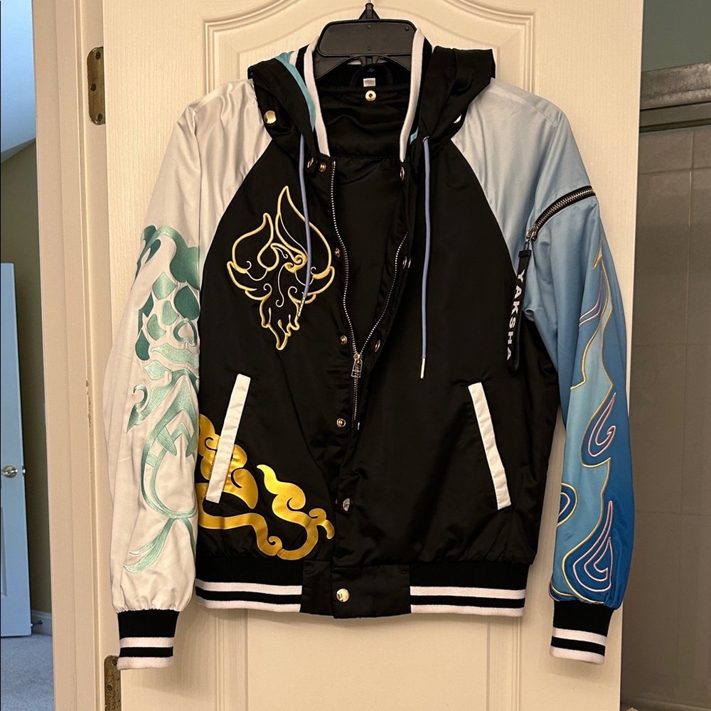 Genshin Impact Xiao Jacket. Removable hood.